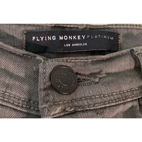 Flying Monkey Pants Women's SZ 29 Dark Gray Stretch Cotton Skinny Leg - Picture 5 of 6